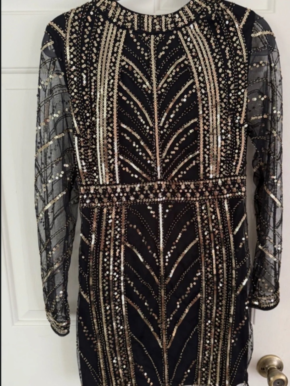 Gold Sequin Cocktail Dress (M)